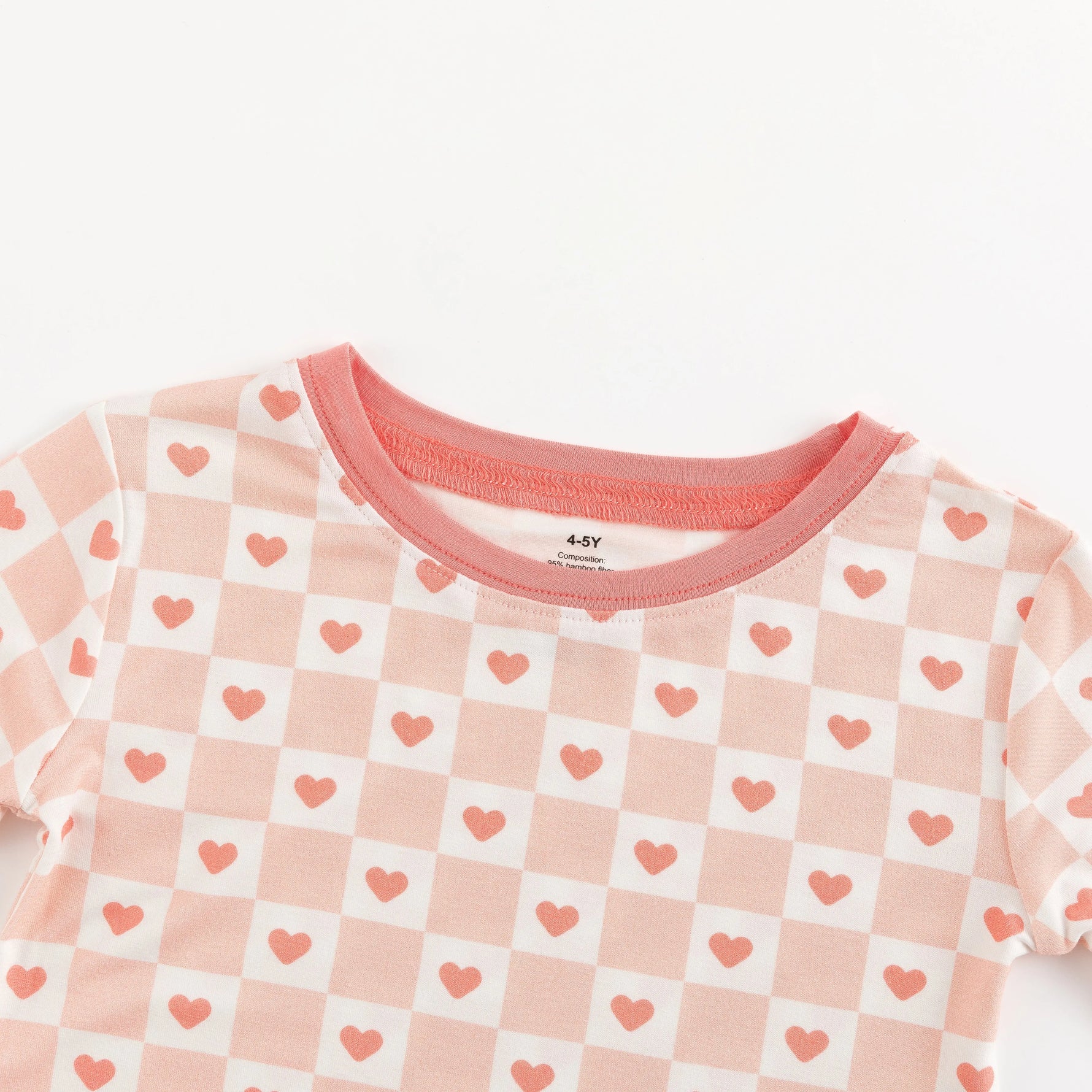 Dreamlet Checkerboard Hearts Two Piece Bamboo Viscose Set Dreamlet - Apparel & Accessories > Clothing > Baby & Toddler Clothing > Baby & Toddler Sleepwear Two Piece PJs