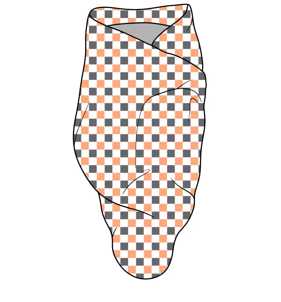 Checkered Boo Halloween, Bamboo Spandex Swaddle Miller & Co. Everetts Place Boutique
