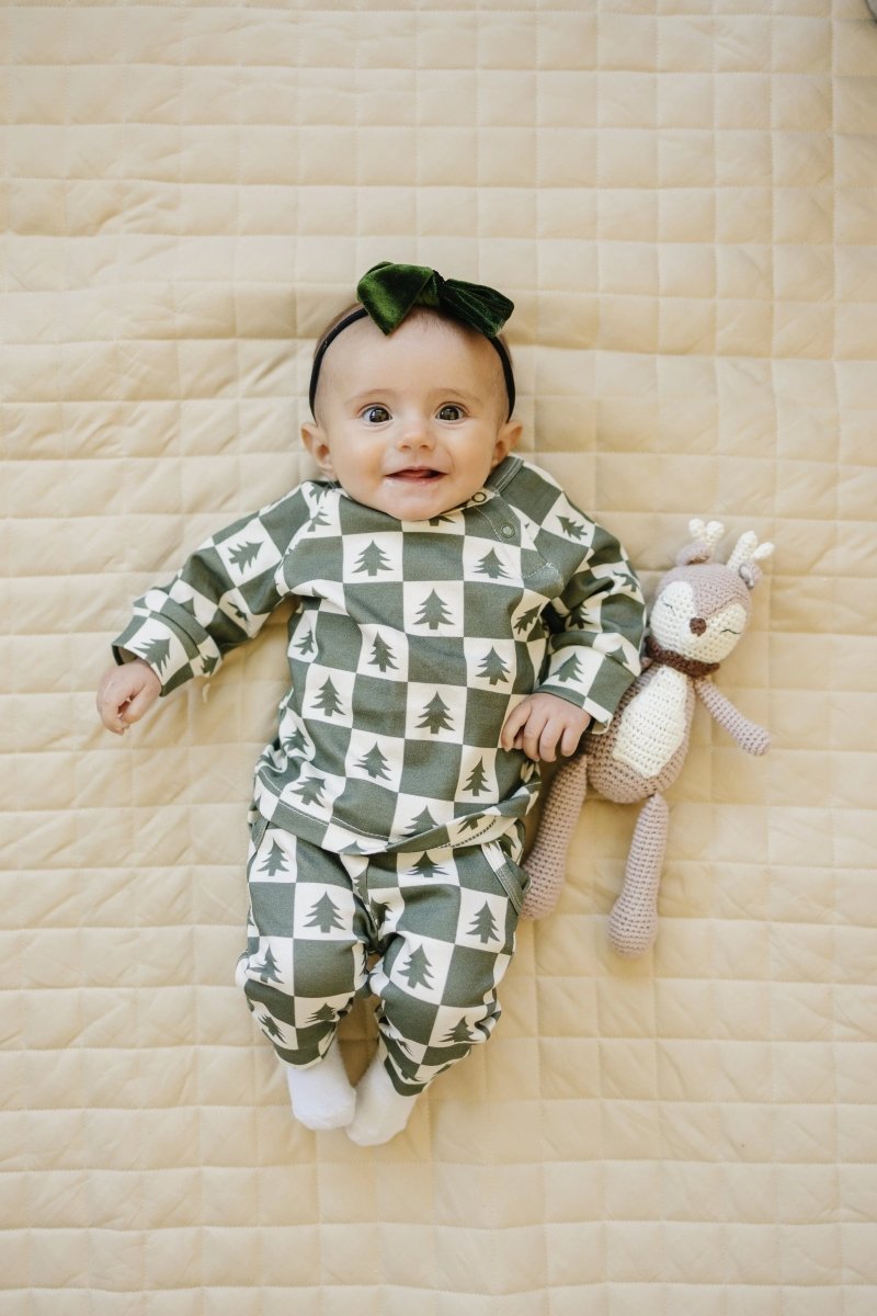 Little Joy Co. Checkered Christmas Organic Cotton Lounge Set - Everetts Place Boutique - 