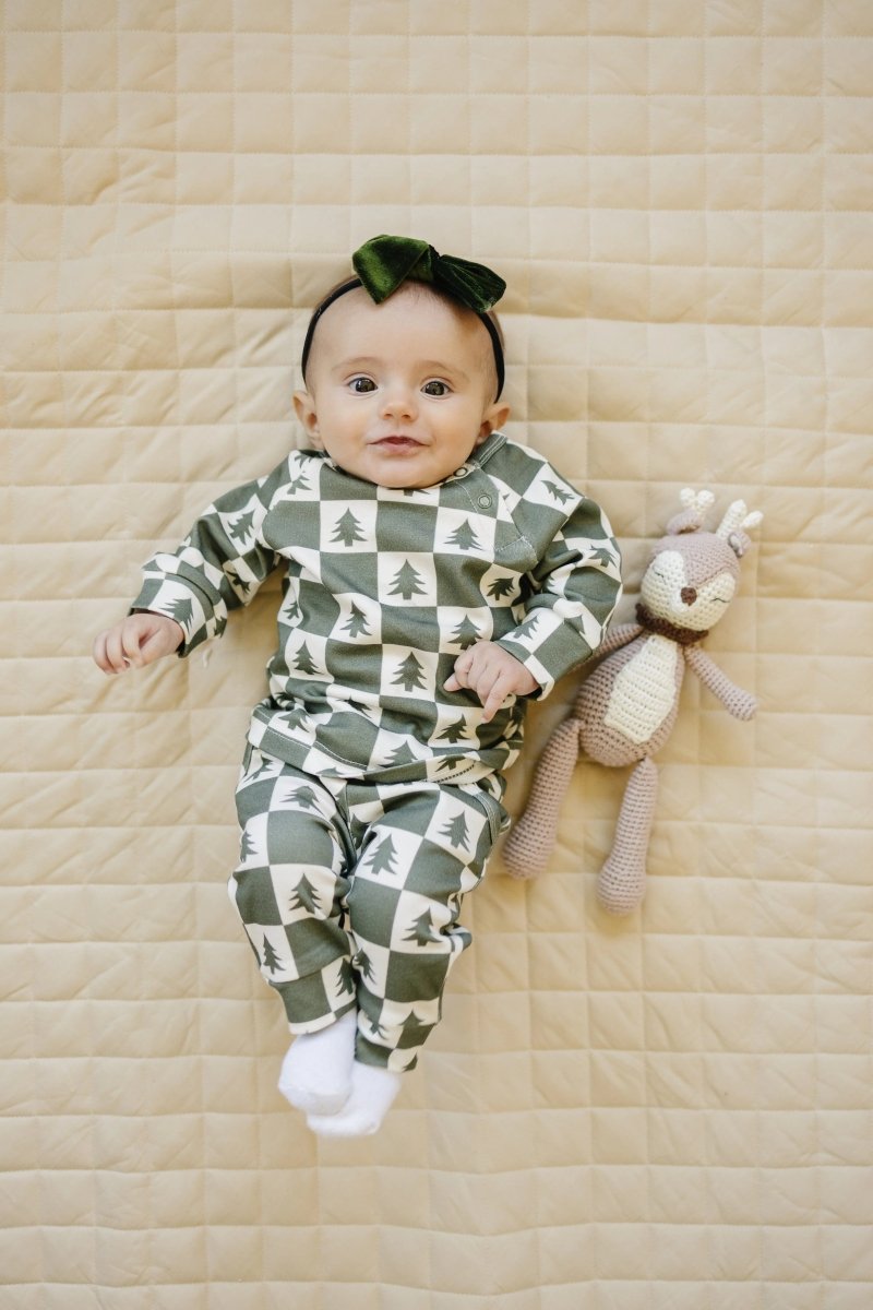 Little Joy Co. Checkered Christmas Organic Cotton Lounge Set - Everetts Place Boutique - 