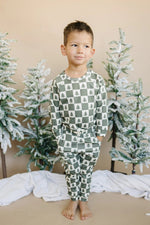 Little Joy Co. Checkered Christmas Organic Cotton Lounge Set - Everetts Place Boutique - 