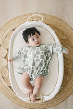 Little Joy Co. Checkered Christmas Tree Bamboo Bubble Romper - Everetts Place Boutique - 