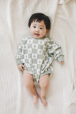 Little Joy Co. Checkered Christmas Tree Bamboo Bubble Romper - Everetts Place Boutique - 