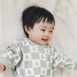 Little Joy Co. Checkered Christmas Tree Bamboo Bubble Romper - Everetts Place Boutique - 
