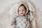 Little Joy Co. Checkered Christmas Tree Bamboo Bubble Romper - Everetts Place Boutique - 