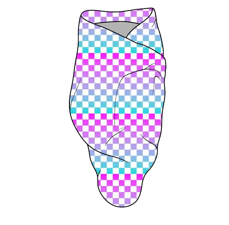 Checkered Little Lady Musician, Bamboo Spandex Swaddle Miller & Co. Everetts Place Boutique