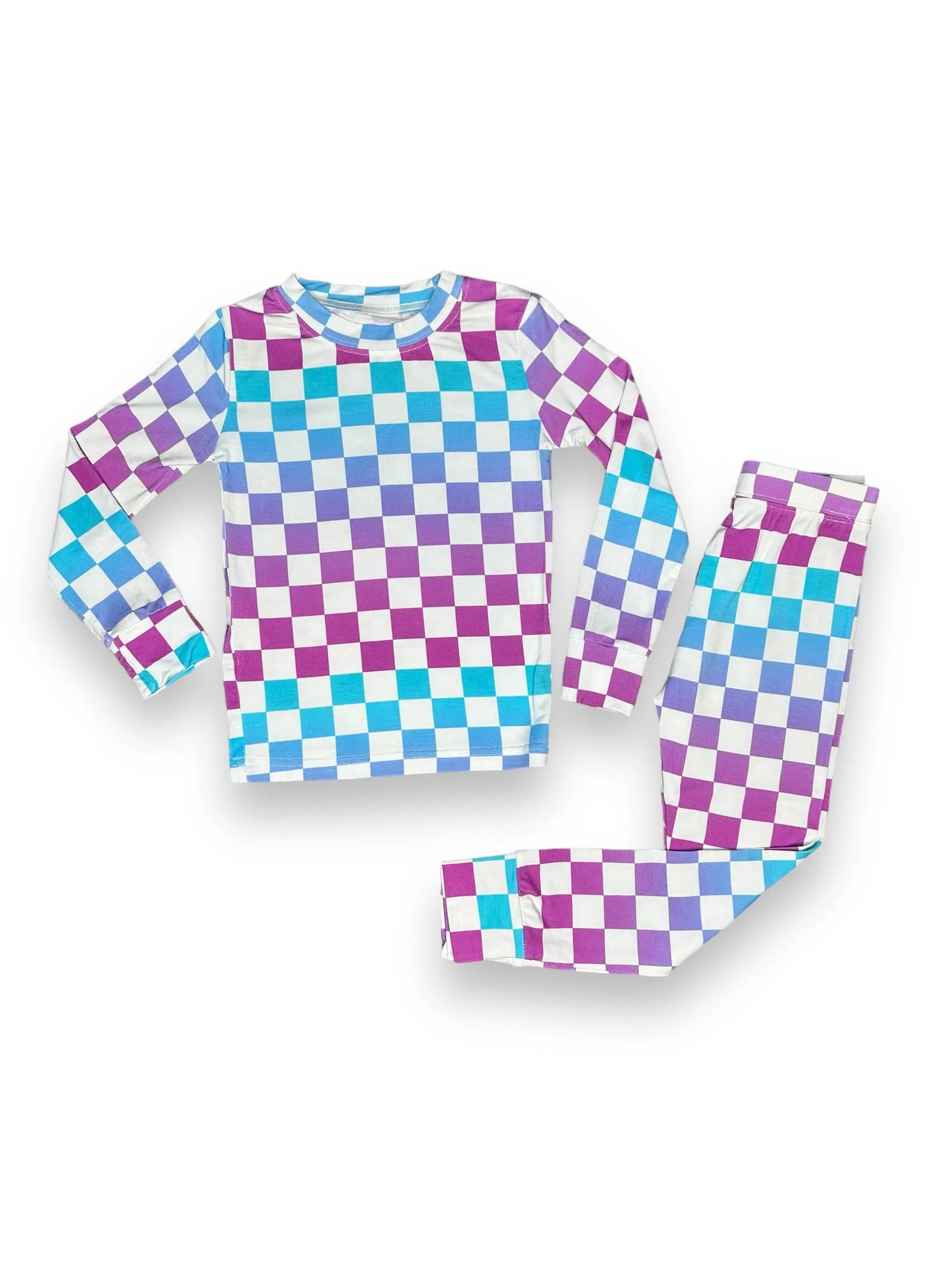 Checkered Little Lady Musician, Bamboo Two Piece Pajama Set Miller & Co. Everetts Place Boutique 32.00