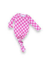 Checkered Pink Firefighter, Knotted Gowns Miller & Co. Everetts Place Boutique