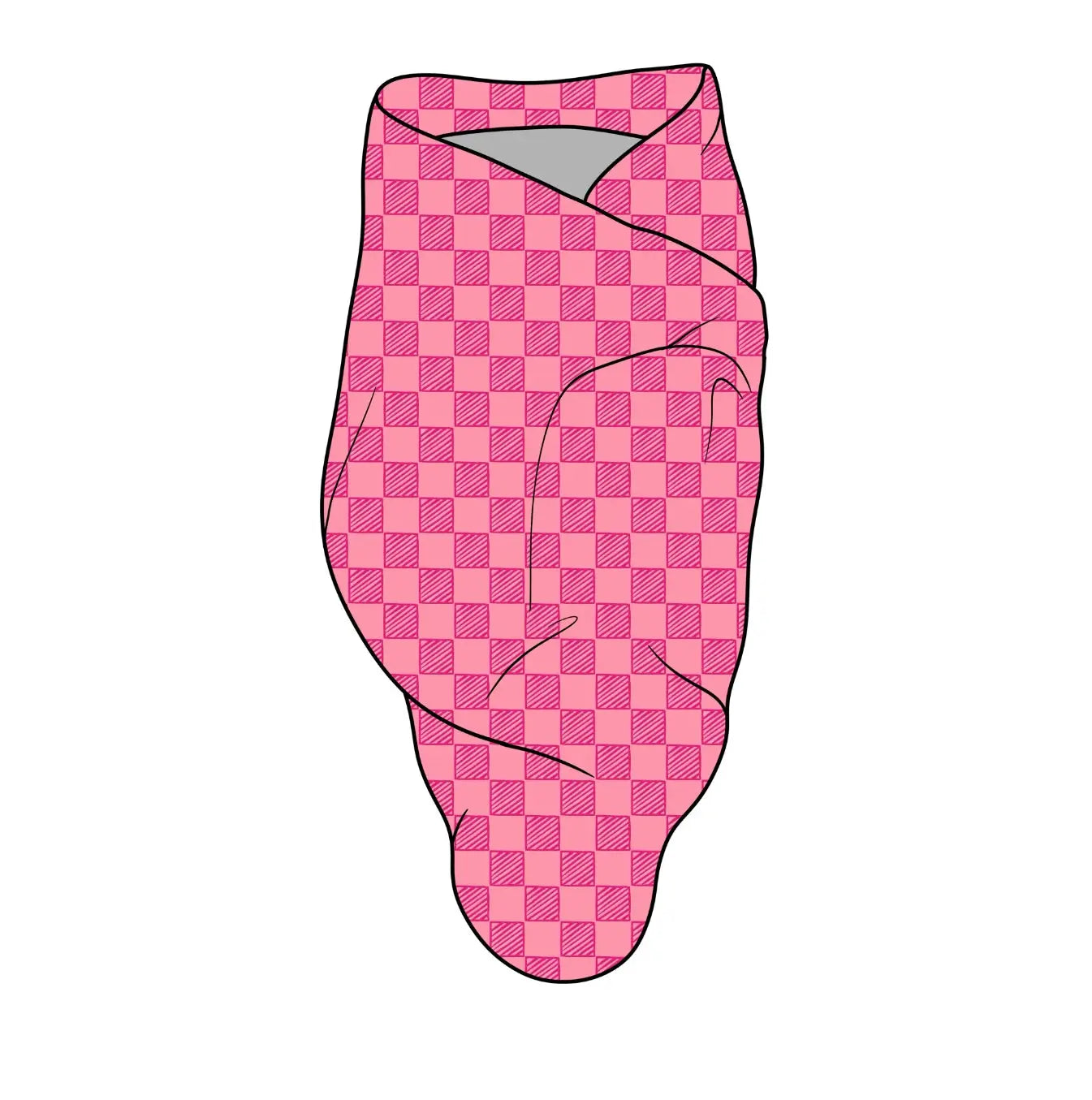 Checkered Pink Sheriff, Bamboo Spandex Swaddle Miller & Co. Everetts Place Boutique