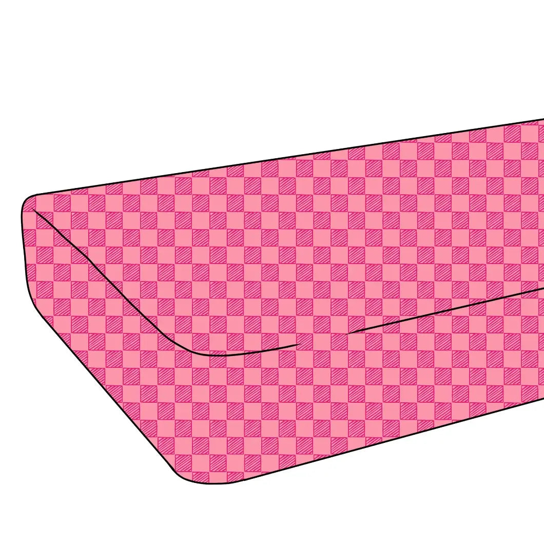 Checkered Pink Sheriff, Crib Sheet Miller & Co. Everetts Place Boutique