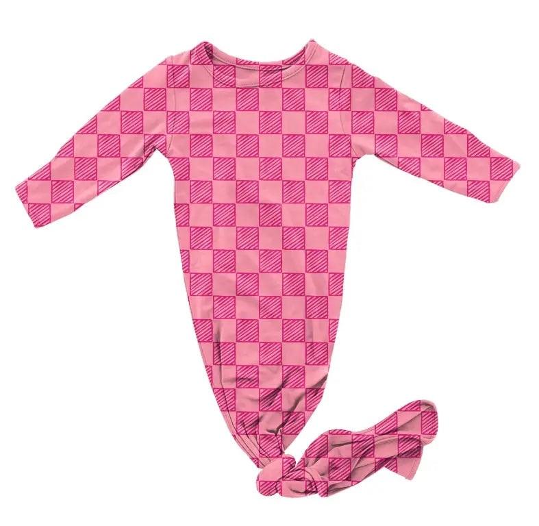 Checkered Pink Sheriff, Knotted Gowns Miller & Co. Everetts Place Boutique