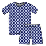 Checkered Police Patrol, Bamboo Two Piece Short Sleeve & Shorts Pajama Set Miller & Co. Everetts Place Boutique