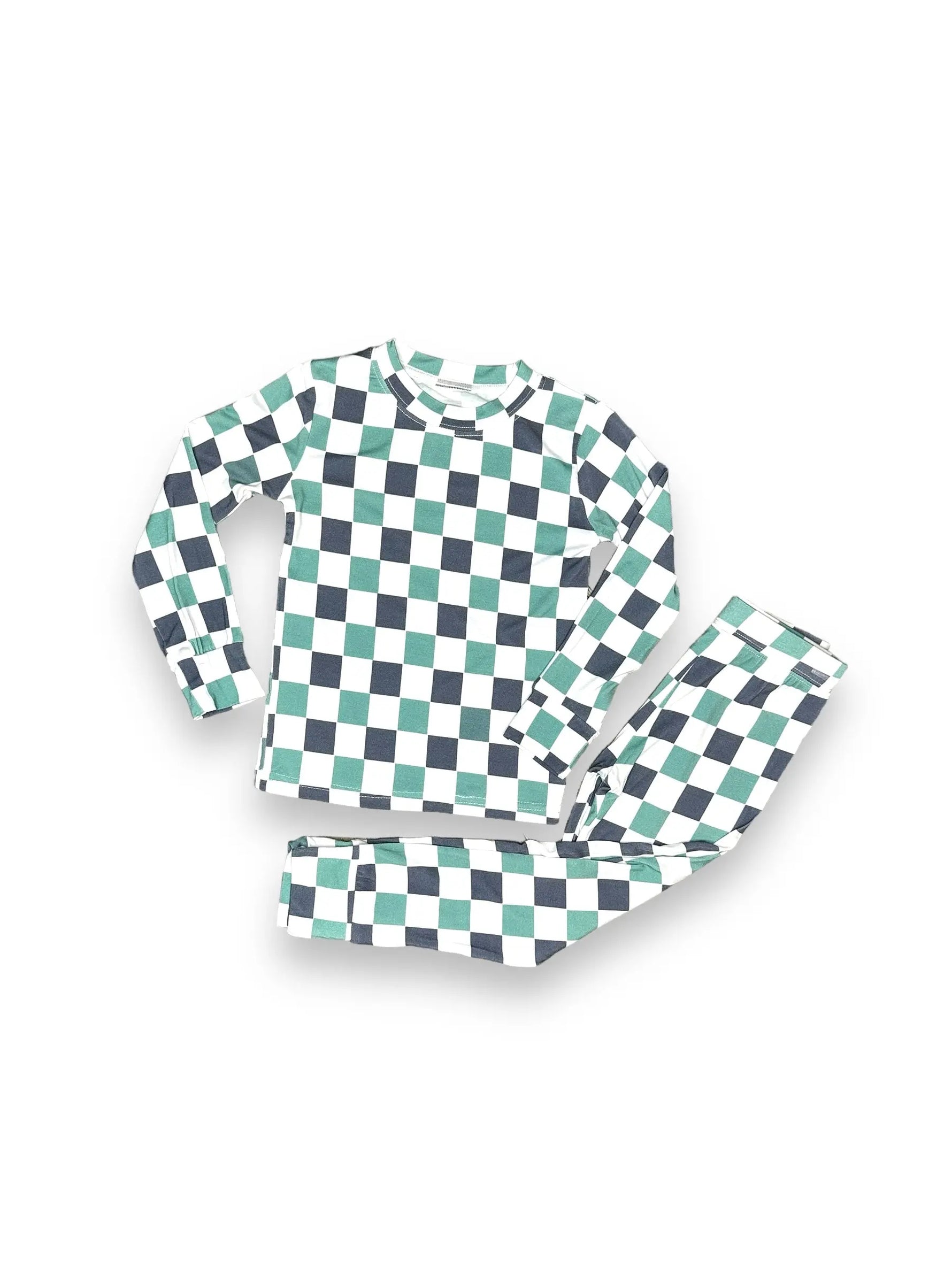 Checkered Trash Truck, Bamboo Two Piece Pajama Set Miller & Co. Everetts Place Boutique