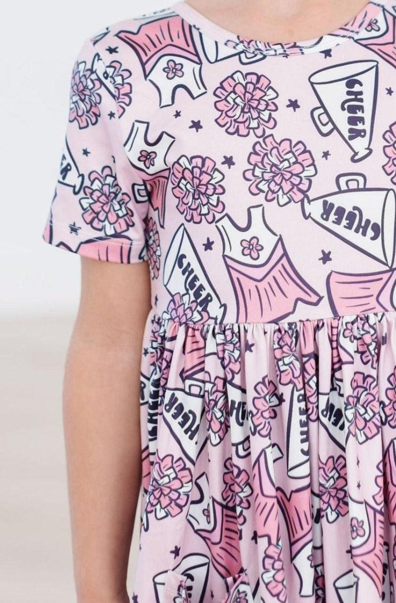 Mila & Rose ® Cheer Spring Summer Pocket Twirl Dress Mila Rose Girls - Everetts Place Boutique - 