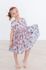 Mila & Rose ® Cheer Spring Summer Pocket Twirl Dress Mila Rose Girls - Everetts Place Boutique - 