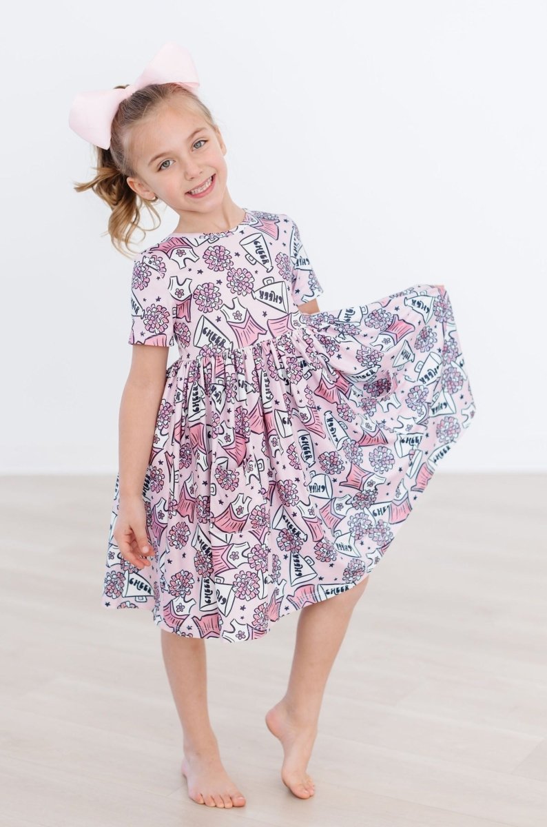 Mila & Rose ® Cheer Spring Summer Pocket Twirl Dress Mila Rose Girls - Everetts Place Boutique - 