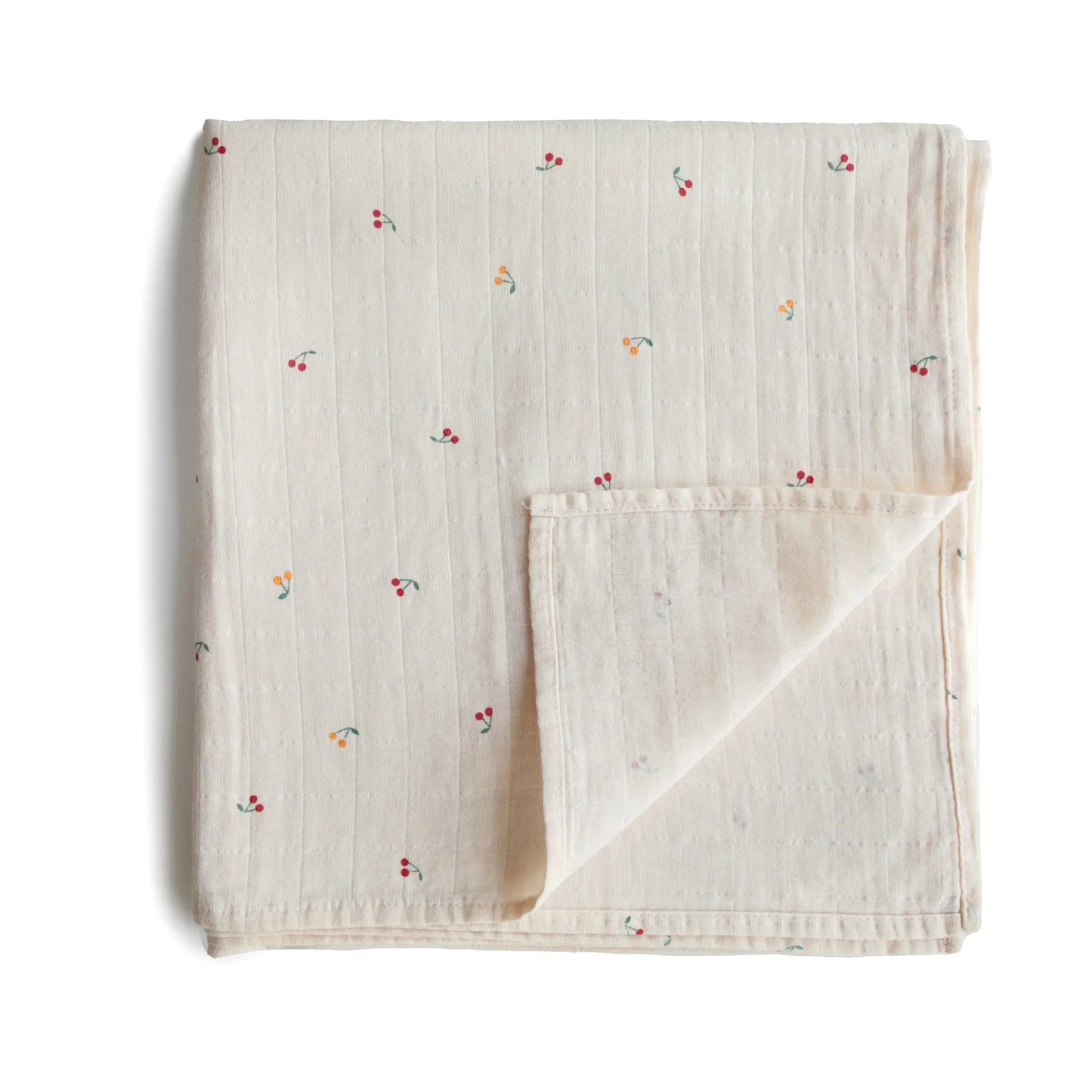 Organic Cotton Muslin Swaddle Blanket for Baby Cuddling and Nursing Mushie