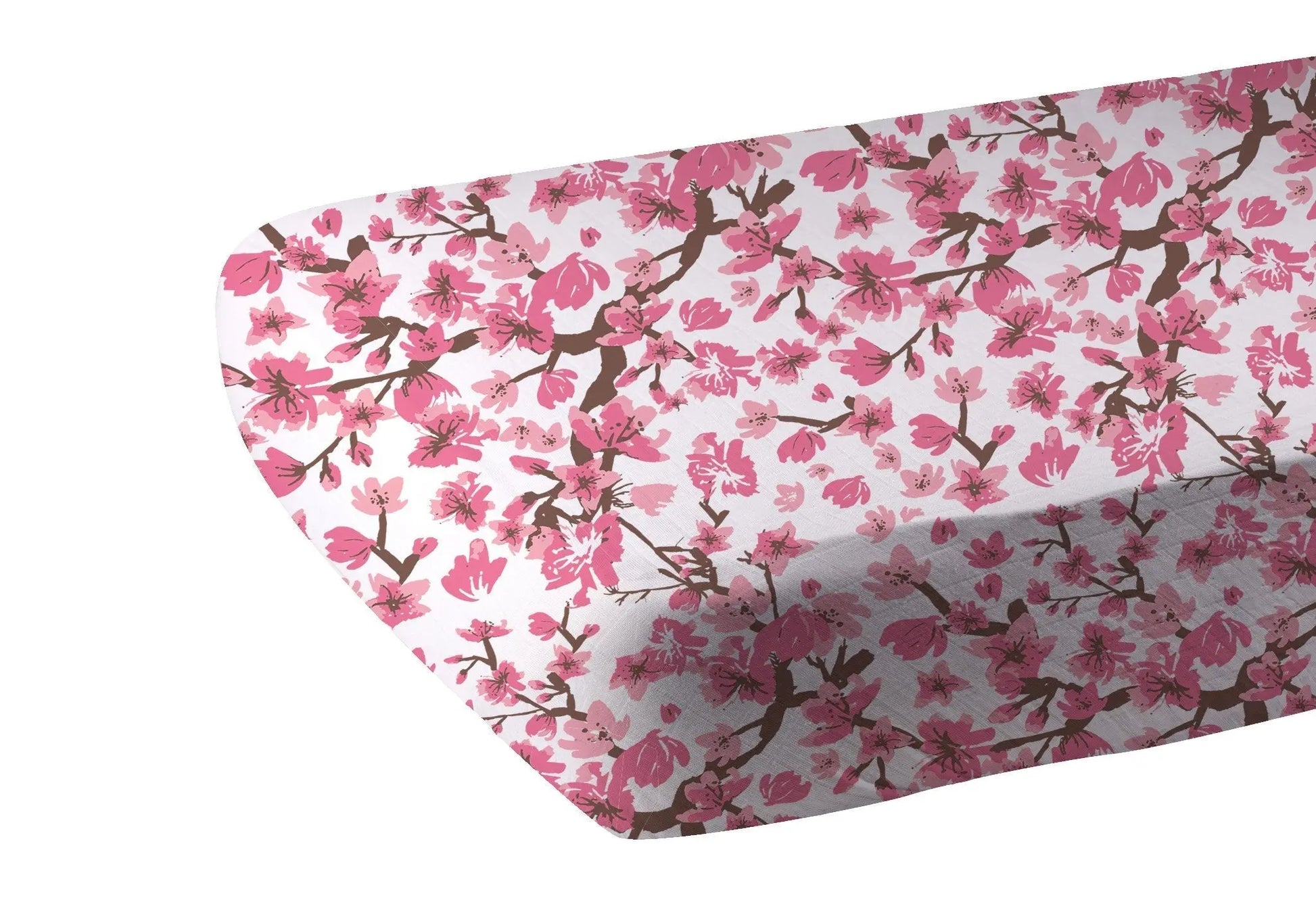 Cherry Blossom Bamboo Muslin Crib Sheet - Natural Soft Breathable Baby Bedding Newcastle Classics Everetts Place: Online Boutique