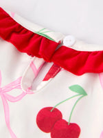 Rylee Faith Designs Cherry Bow Girls Dress with Vibrant Cherry Print and Adorable Bow Detail - Apparel & Accessories > Clothing > Baby & Toddler Clothing > Baby & Toddler Dresses Dress