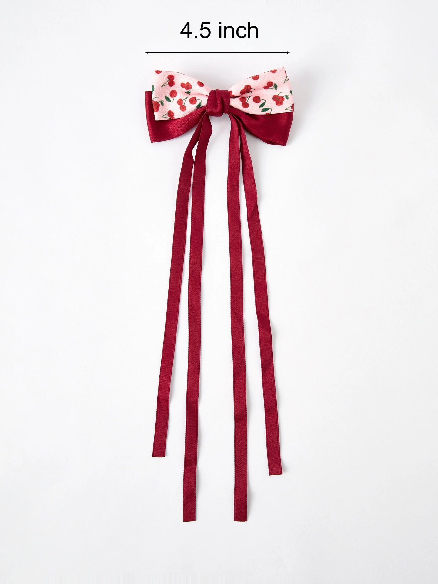 Cherry Bow Ribbon 4.5 Inch Hairpin Rylee Faith Designs Everetts Place: Online Boutique