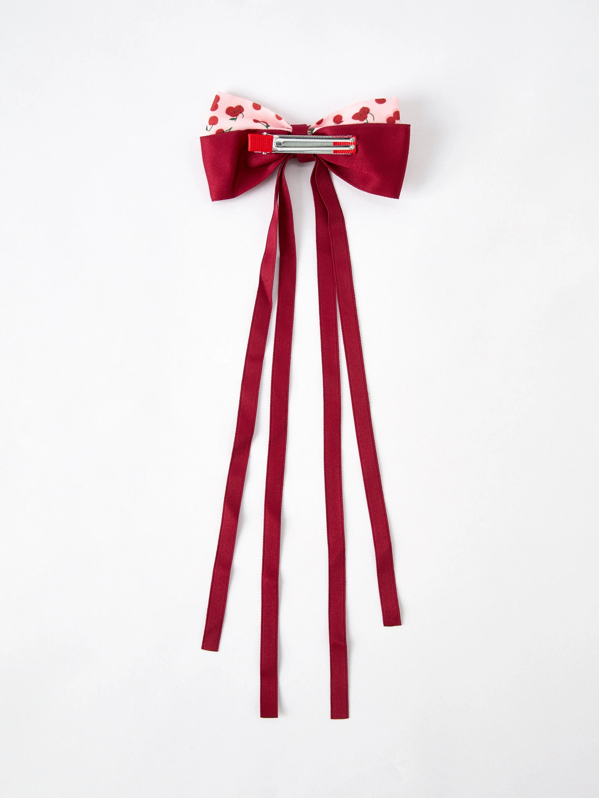 Cherry Bow Ribbon 4.5 Inch Hairpin Rylee Faith Designs Everetts Place: Online Boutique