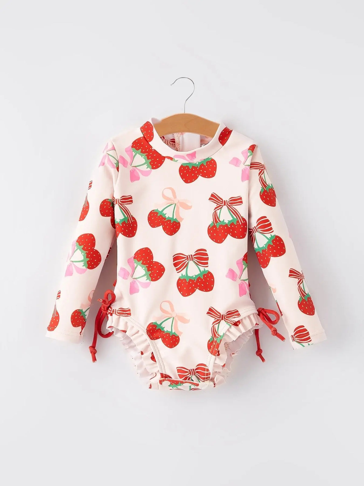 Strawberry  Cherry Girls One-piece Swimsuit - Baby & Toddler Clothing, Pink, Child, Infant bodysuit, Fruit | Everetts Place
