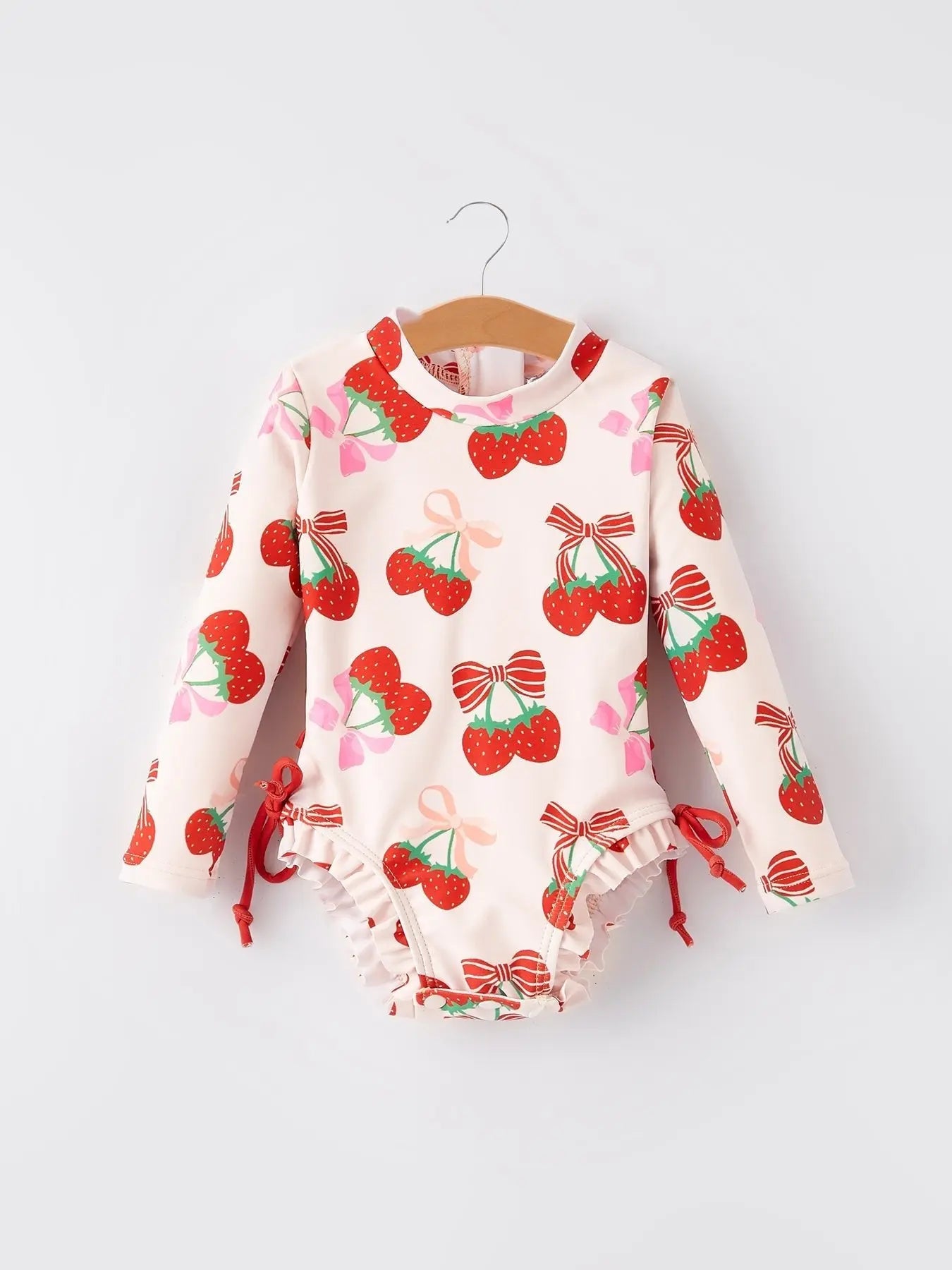 Strawberry  Cherry Girls One-piece Swimsuit - Baby & Toddler Clothing, Pink, Child, Infant bodysuit, Fruit | Everetts Place