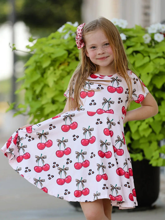 Cherry Milk Silk Girls Dress for Special Occasions and Everyday Wear Rylee Faith Designs Everetts Place: Online Boutique