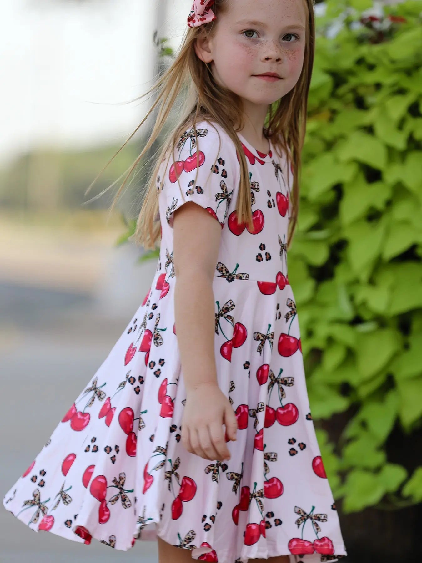 Cherry Milk Silk Girls Dress for Special Occasions and Everyday Wear Rylee Faith Designs Everetts Place: Online Boutique