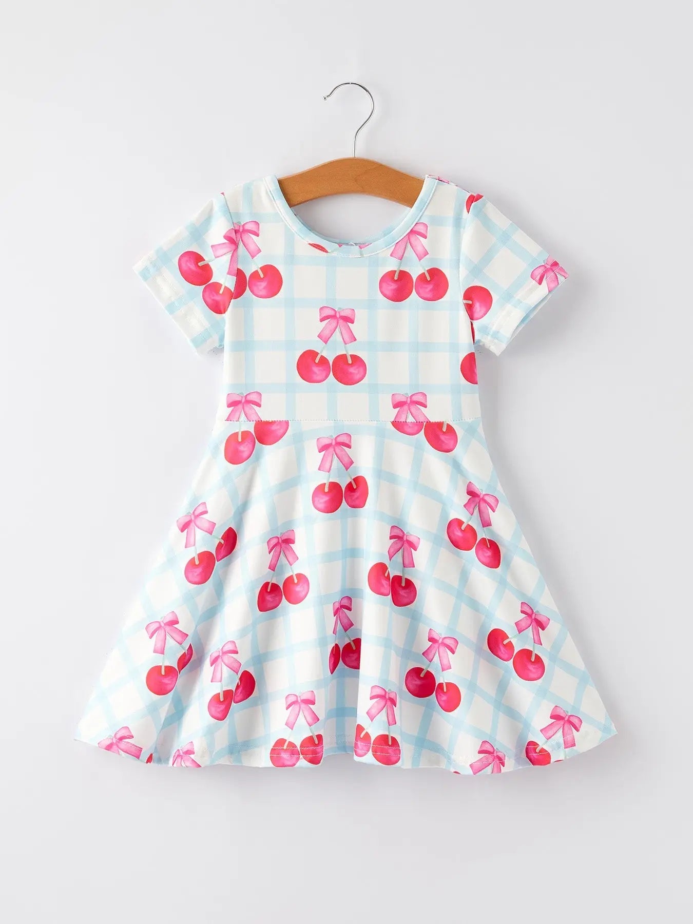 Cherry Plaid Girls Dress Rylee Faith Designs Everetts Place: Online Boutique
