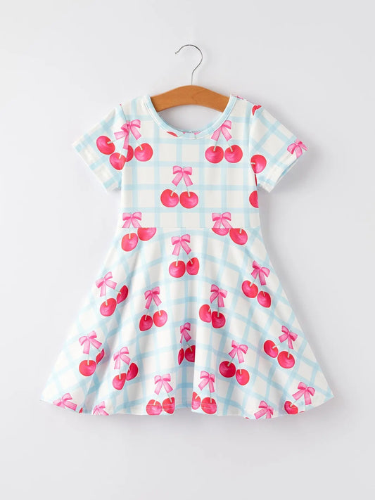 Cherry Plaid Girls Dress Rylee Faith Designs Everetts Place: Online Boutique