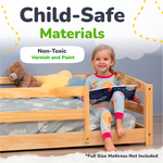 Full-Size Montessori Floor Bed with Strong Slatted Frame by Ocodile.com