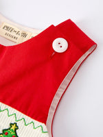 Rylee Faith Designs Christmas Baby Boys Romper Adorable Green Tree Embroidery - Everetts Place Boutique - 