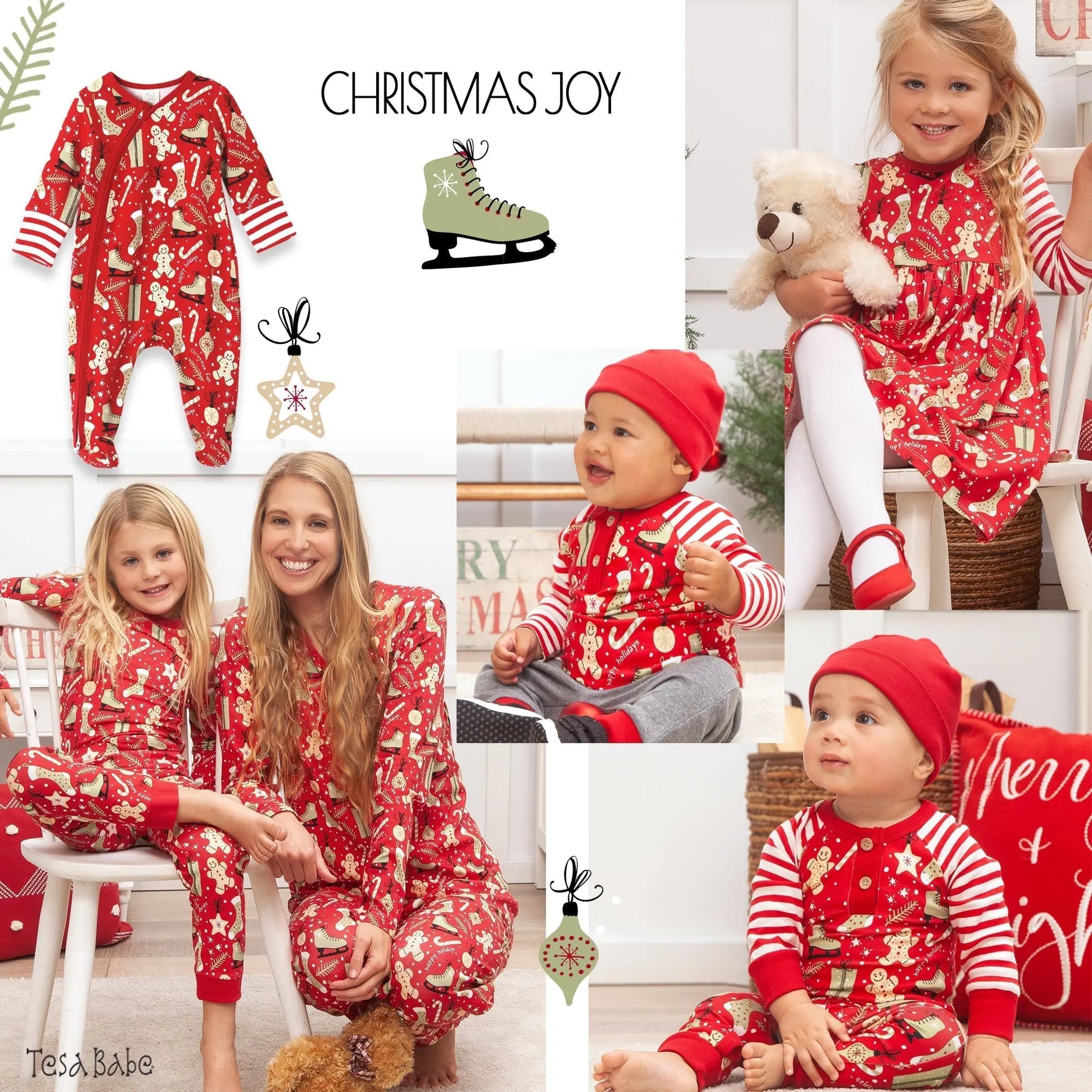 Tesa Babe Christmas Bamboo Cotton Boys Two Piece Holiday Set Kids - Apparel & Accessories > Clothing > Baby & Toddler Clothing > Baby & Toddler Outfits Baby Boy Clothes