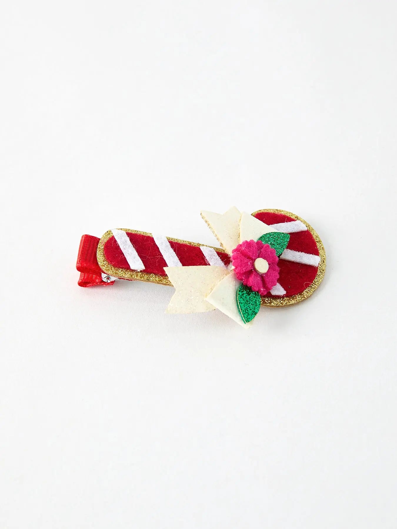 Christmas Candy Cane Girls Hair Clip Holiday Accessory for Kids Rylee Faith Designs Everetts Place: Online Boutique