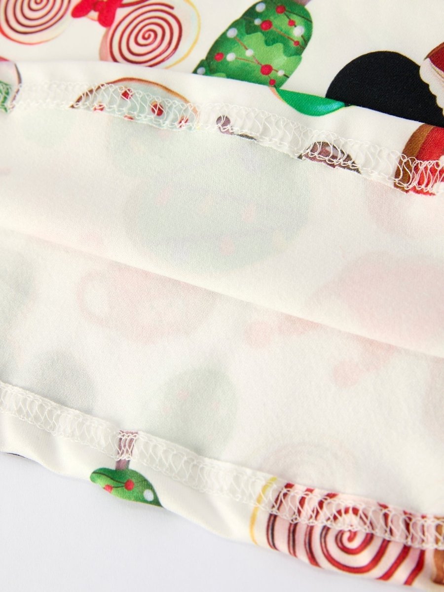Christmas Cookie Print Cute Long Sleeve Dress for Girls - Everetts Place Boutique - 