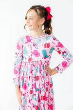 Christmas Cowgirl Long Sleeve Pocket Twirl Dress For Girls Mila & Rose ® Everetts Place: Online Boutique