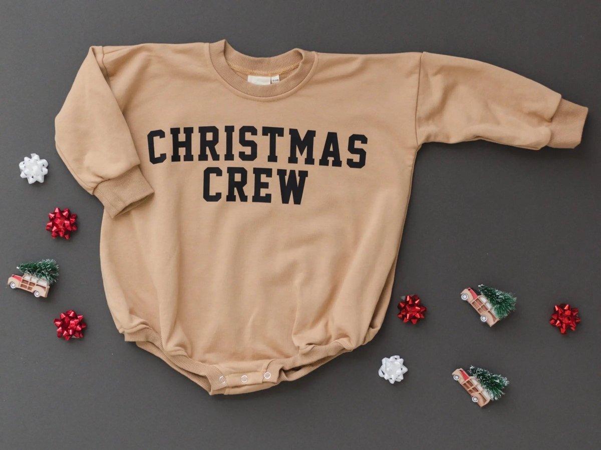 Little Joy Co. Christmas Crew Sweatshirt Romper - more colors - Everetts Place Boutique - 