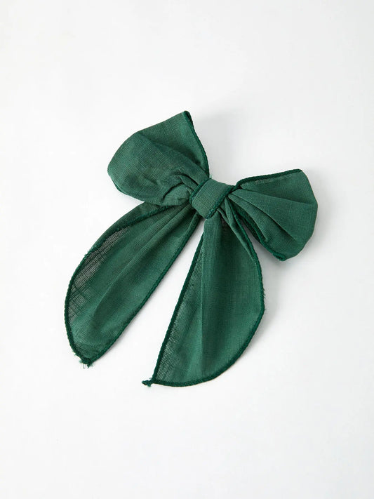 Christmas Dark Green Bow 5 Inch Hairpin Rylee Faith Designs Everetts Place: Online Boutique