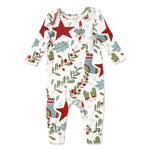 Christmas Fancy Bamboo Cotton Blend Baby Romper With Festive Holiday Motifs Tesa Babe 