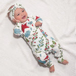 Christmas Fancy Bamboo Cotton Blend Baby Romper With Festive Holiday Motifs Tesa Babe 