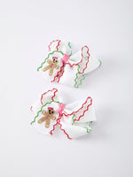 Rylee Faith Designs Christmas Gingerbread Hair Bows Two Pack Sweet Holiday Style - Everetts Place Boutique - 