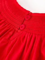 Christmas Girls Dress With Green Christmas Tree Embroidery - Everetts Place Boutique - 