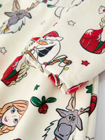 Christmas Girls Longsleeve Dress With Character Reindeer - Everetts Place Boutique - 