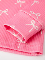 Rylee Faith Designs Christmas Girls Pink Bow Pajama Set Cozy And Cute Festive - Apparel & Accessories > Clothing > Sleepwear & Loungewear > Pajamas Pajamas