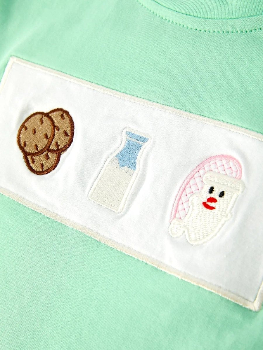 Christmas Green Santa Applique Plaid Boys Set Rylee Faith Designs Everetts Place Boutique