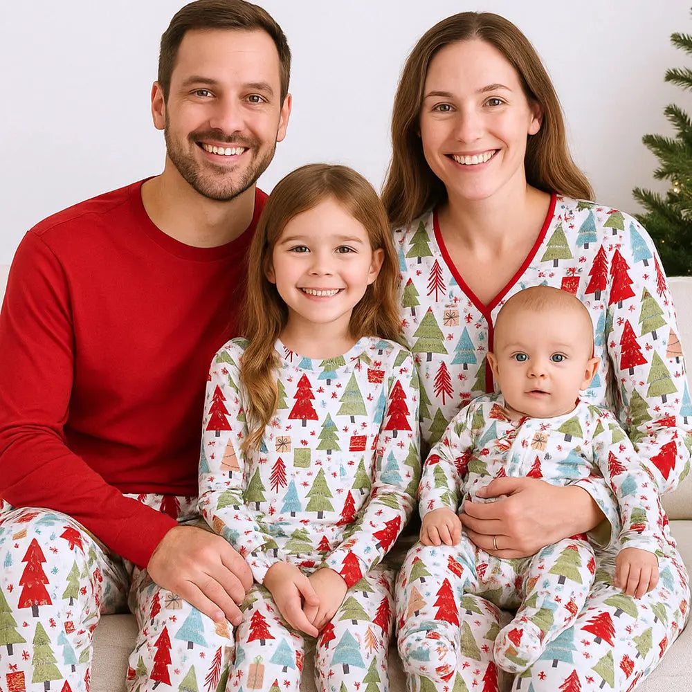 Christmas Merry Women's Bamboo Pajama Set - Family Matching Tesa Babe 
