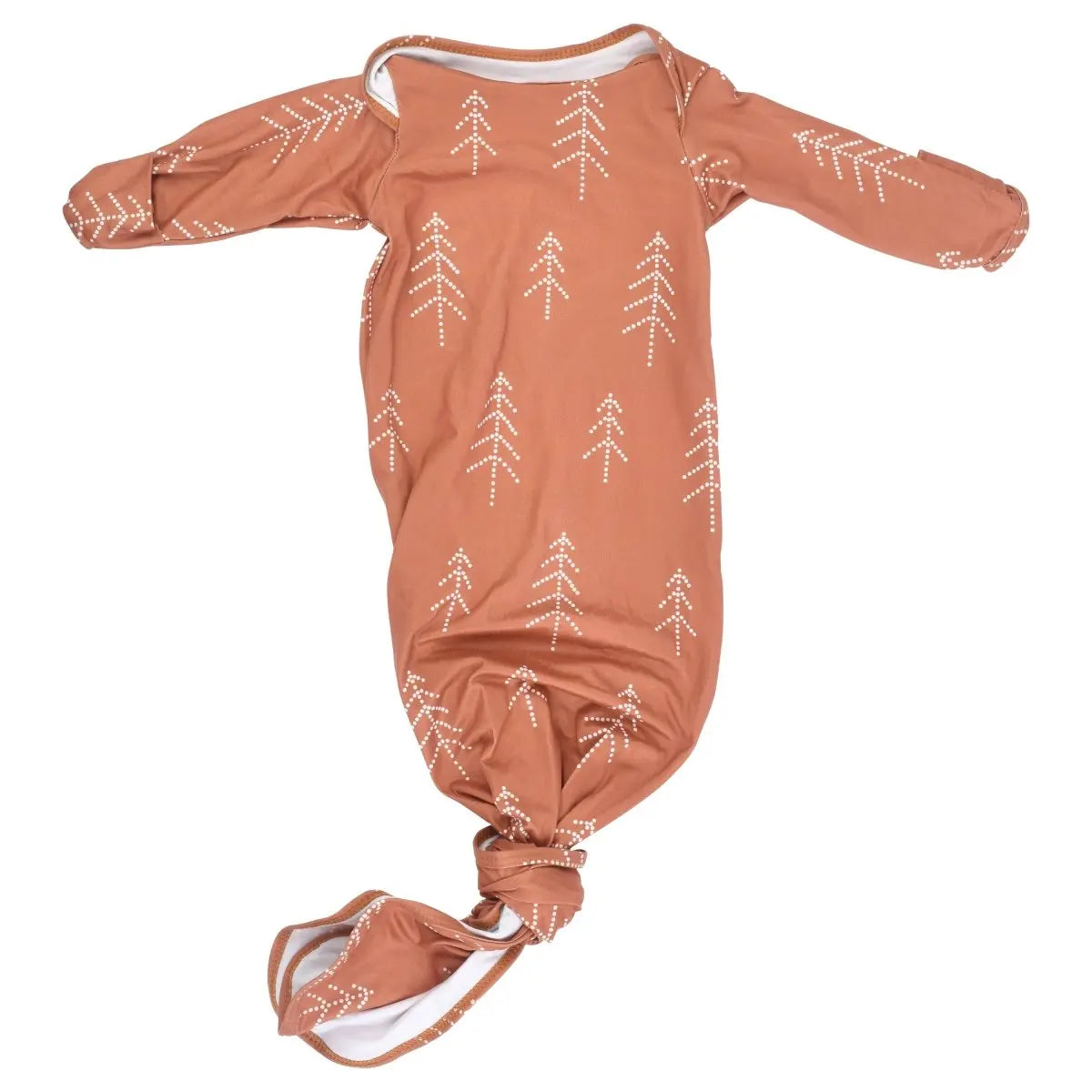 Three Little Tots Christmas Pine Tree Knotted Gown - 