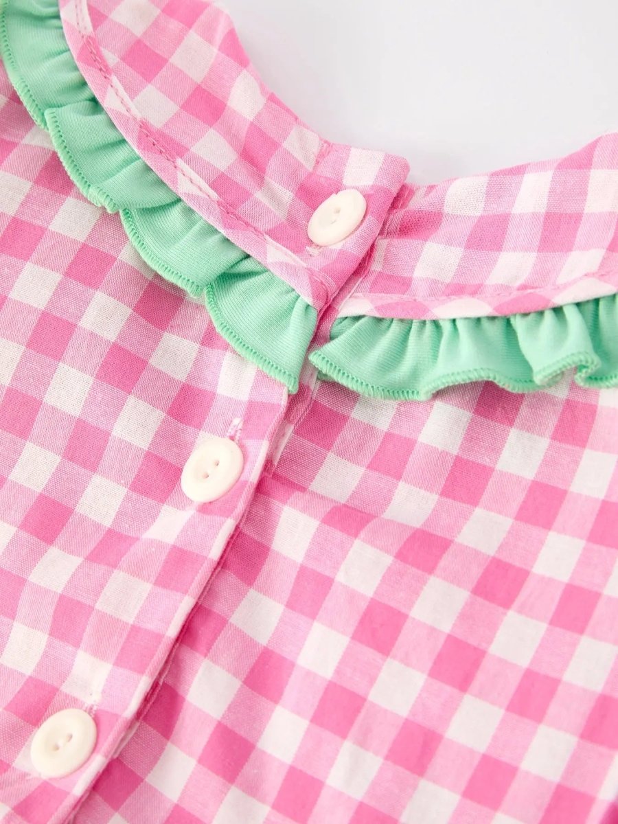 Christmas  Pink Plaid Dress: Cute and Fun Design Rylee Faith Designs Everetts Place Boutique