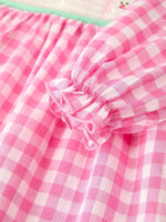 Christmas  Pink Plaid Dress: Cute and Fun Design Rylee Faith Designs Everetts Place Boutique